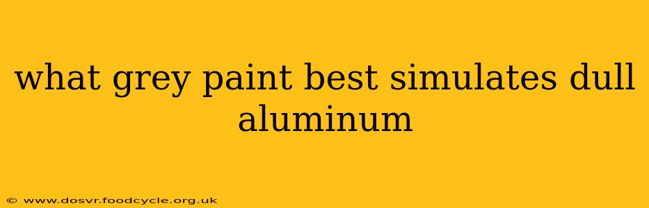 what grey paint best simulates dull aluminum