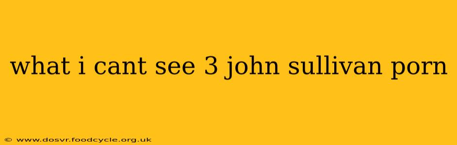 what i cant see 3 john sullivan porn what i cant see 3 john sullivan porn