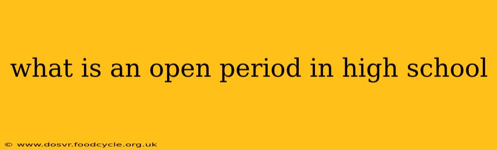 what is an open period in high school