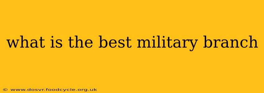 what is the best military branch