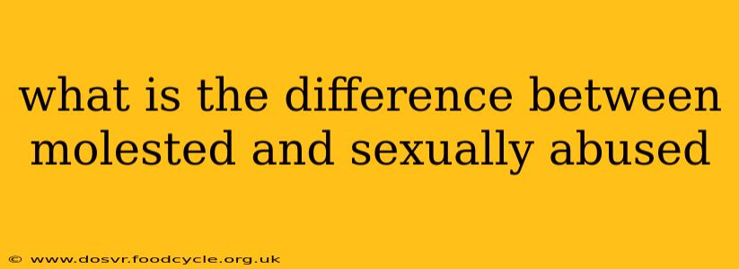 what is the difference between molested and sexually abused