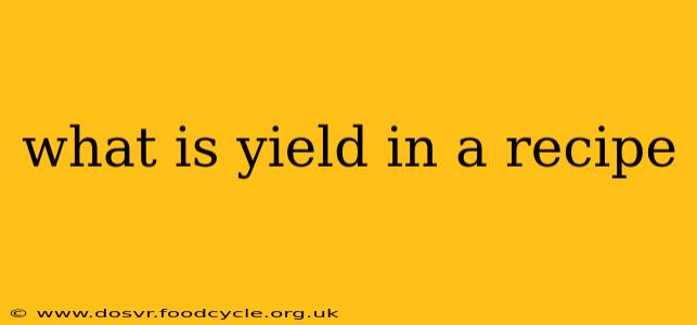 what is yield in a recipe
