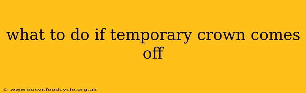 what to do if temporary crown comes off