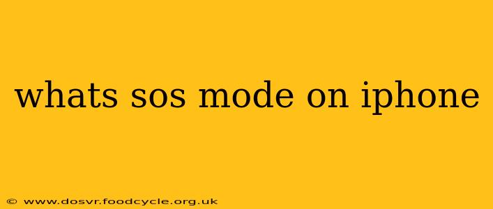 whats sos mode on iphone