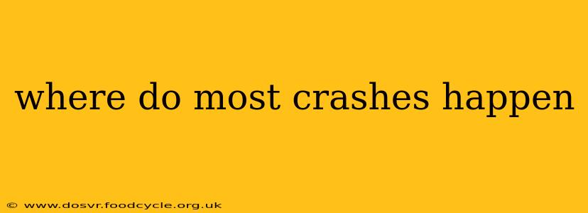 where do most crashes happen
