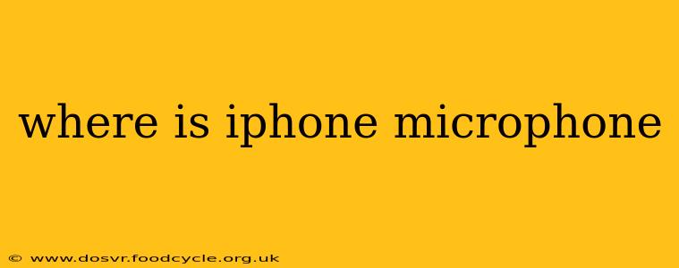 where is iphone microphone