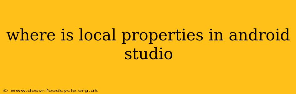 where is local properties in android studio