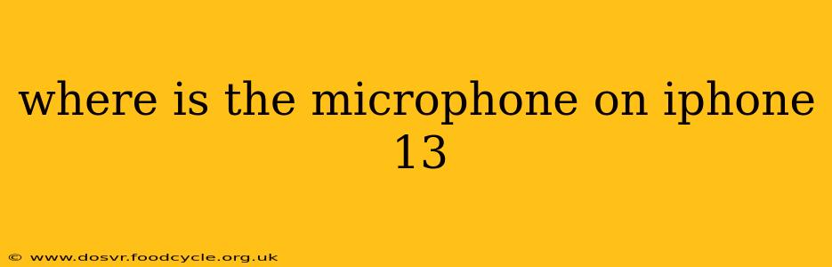where is the microphone on iphone 13