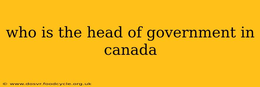 who is the head of government in canada