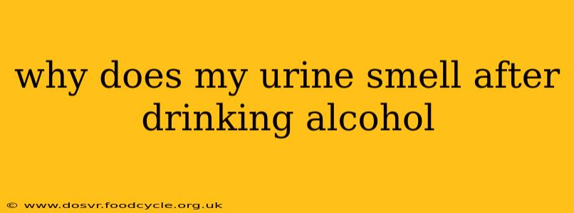 why does my urine smell after drinking alcohol