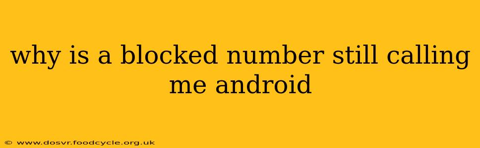 why is a blocked number still calling me android