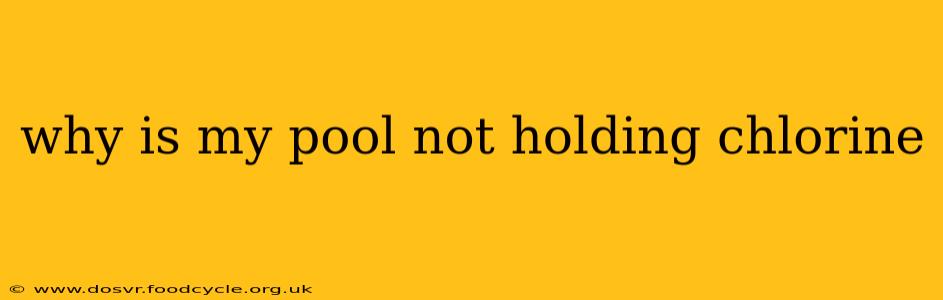 why is my pool not holding chlorine