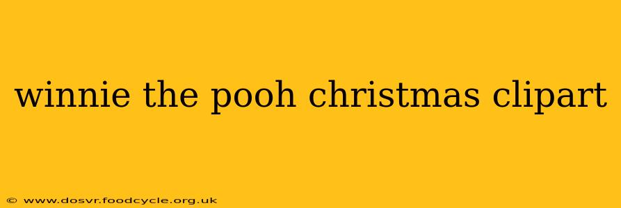 winnie the pooh christmas clipart