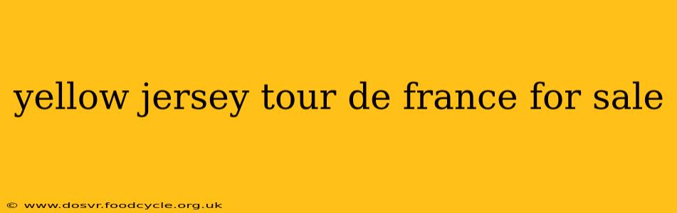 yellow jersey tour de france for sale
