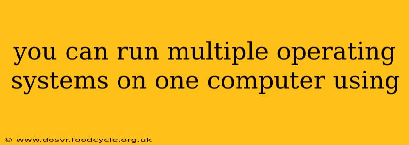 you can run multiple operating systems on one computer using